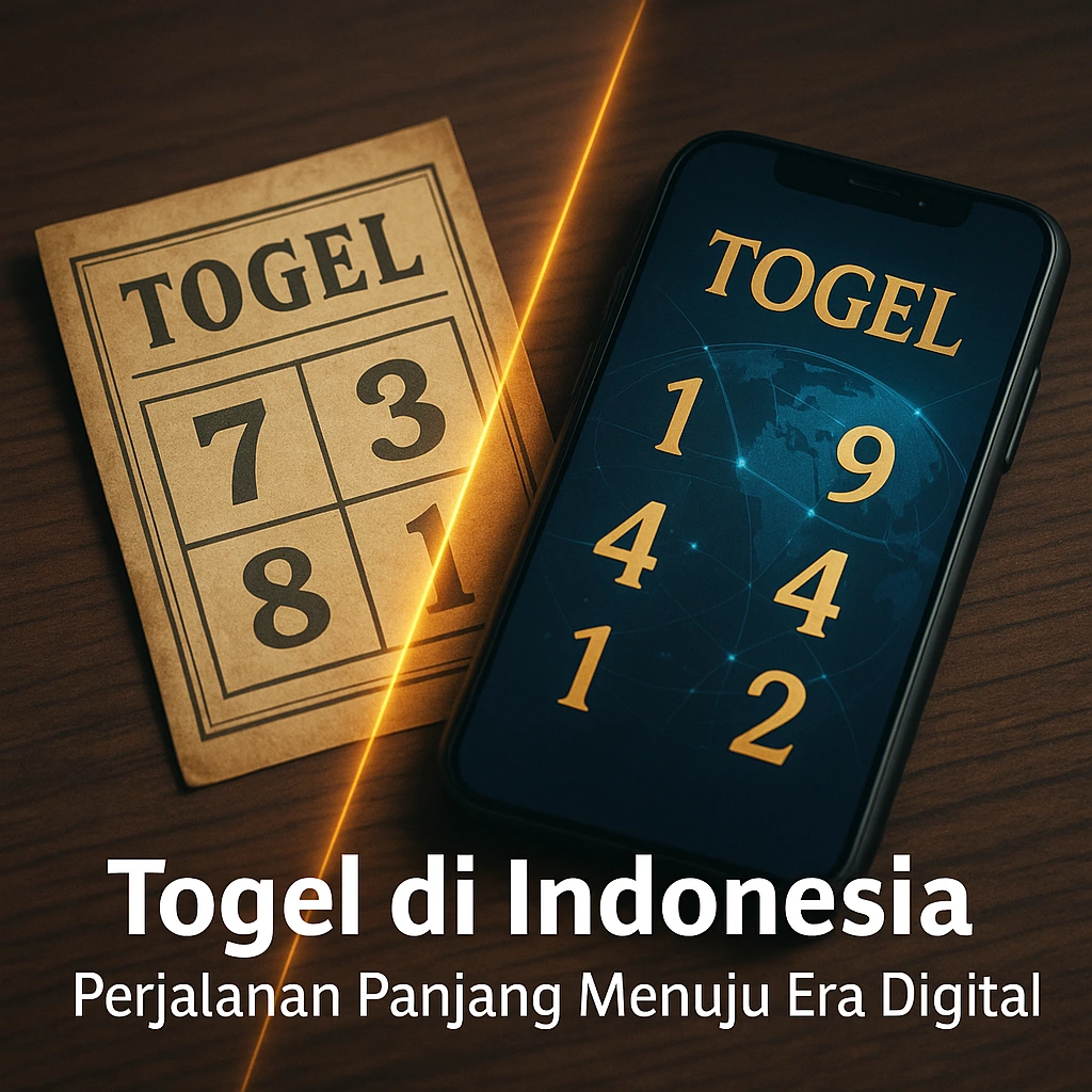 Ilustrasi 3D digital transformasi togel di Indonesia dari tradisional ke modern digital